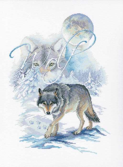 Wolf Counted Cross Stitch Kit